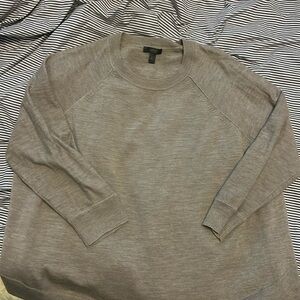 J. Crew merino wool oversized swing sweater sz XL grey